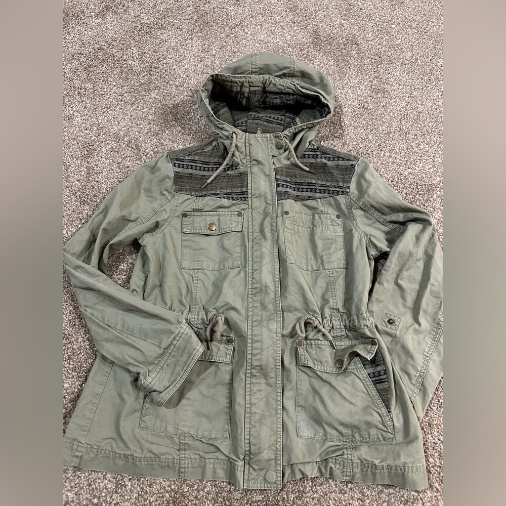 American Rag Olive Patterned Jacket - image 2